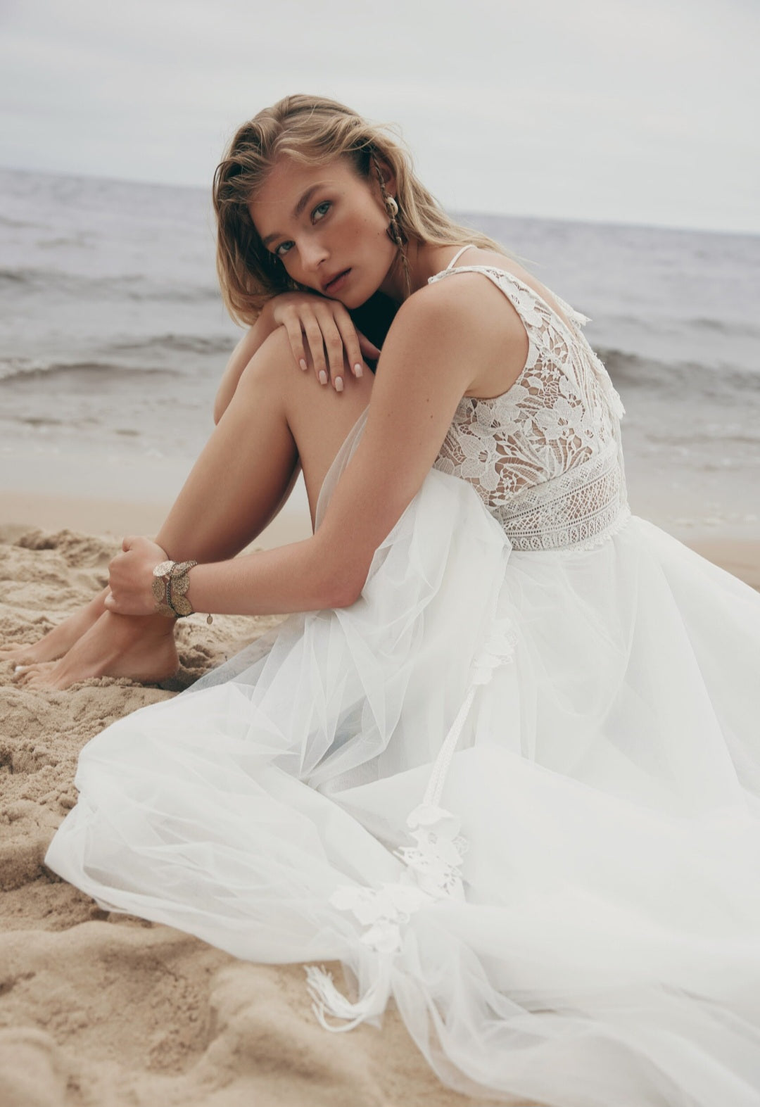 Adore You: Ethereal A-Line Tulle Gown with Macramé Detail